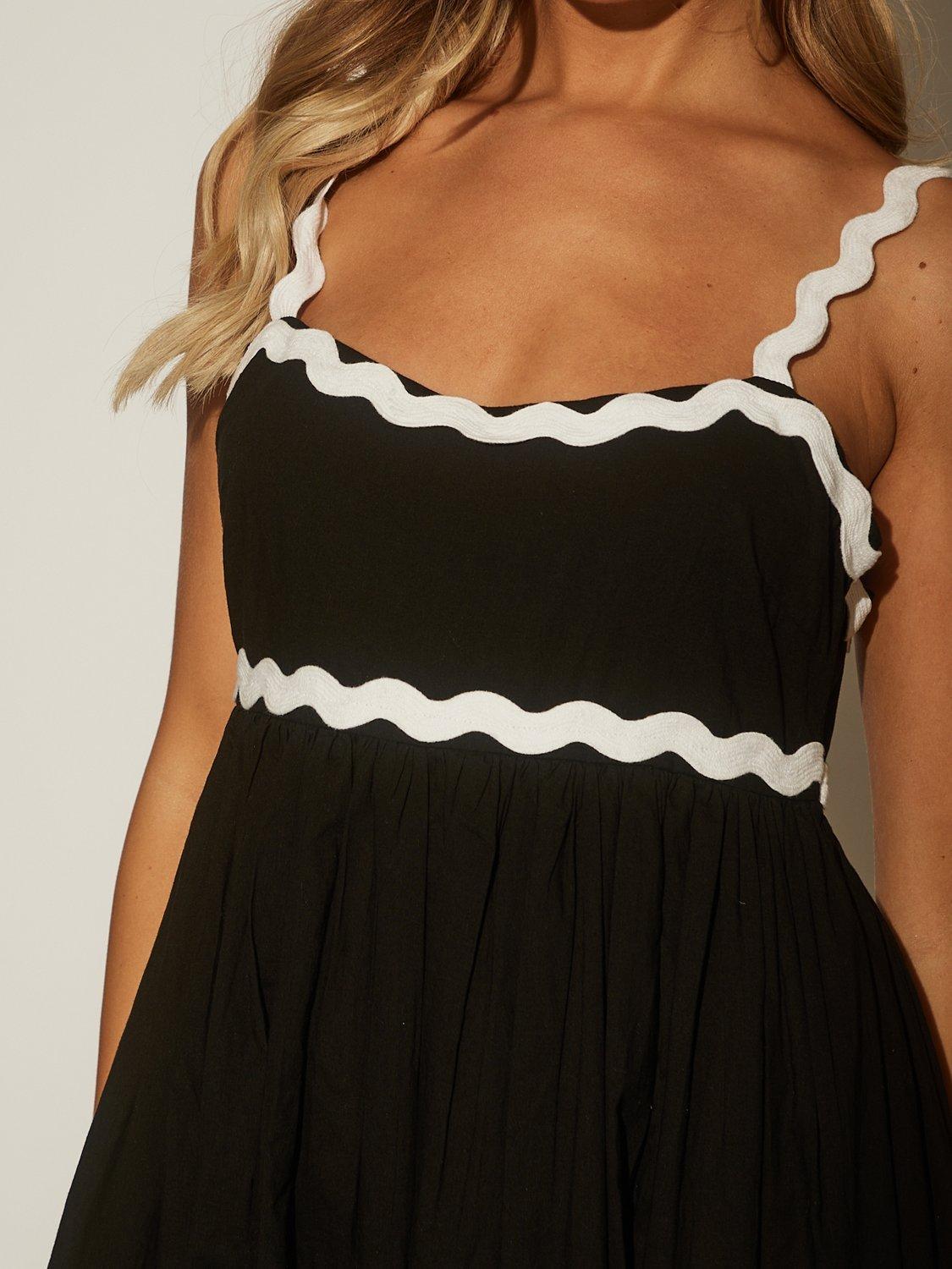 Product image 4 of 4, which shows South Beach Ric Rac Maxi Dress, Black, 10