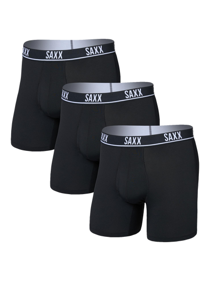 SAXX Essential Performance Trunks, Pack of 3, Black Black