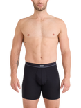 SAXX Essential Cotton Boxer Briefs, Pack of 3, Black