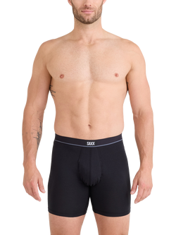 SAXX Essential Cotton Boxer Briefs, Pack of 3, Black - view 2, Black