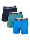 Saxx Essential Performance Mesh Boxer Brief, Pack of 3, Blue Bright