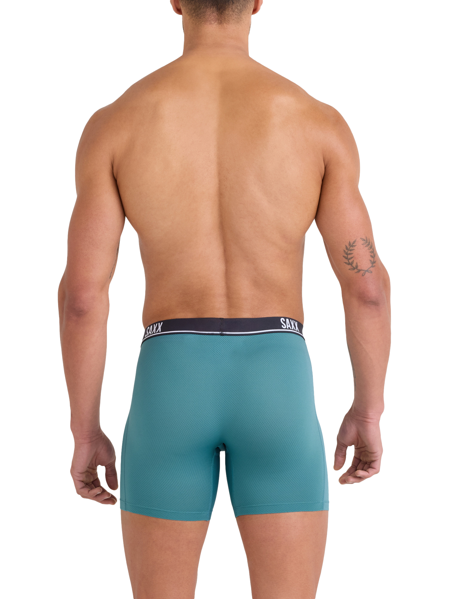 Product image 5 of 7, which shows Saxx Essential Performance Mesh Boxer Brief, Pack of 3, Blue Bright, S