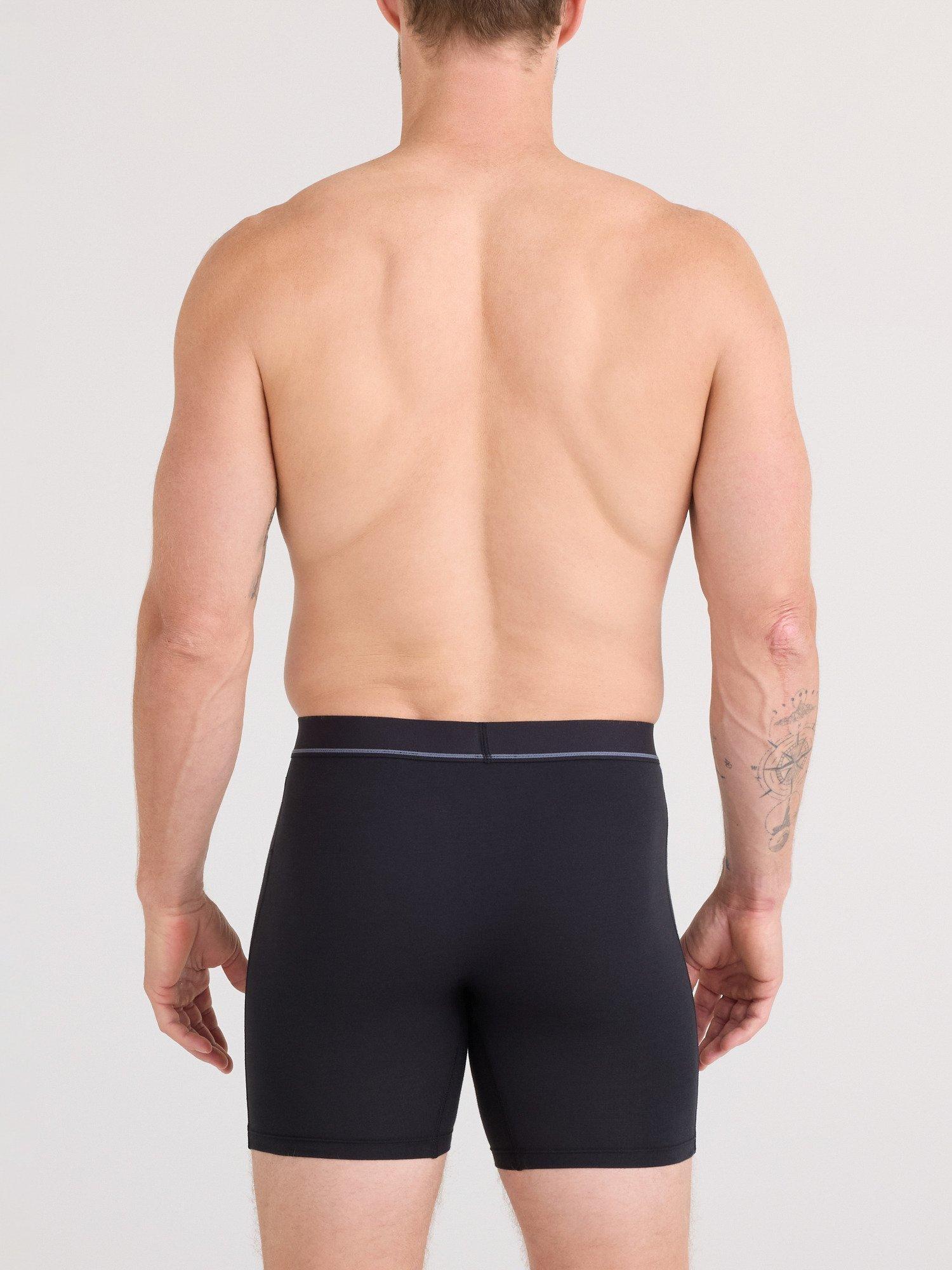 Product image 7 of 7, which shows SAXX Essential Cotton Boxer Briefs, Pack of 3, Multi, S