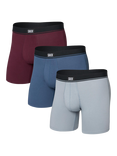 Saxx Essential Boxer Briefs, Red Maroon