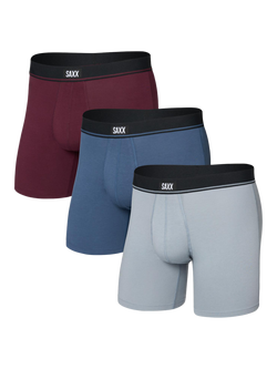 Saxx Essential Boxer Briefs, Red Maroon, Red Maroon