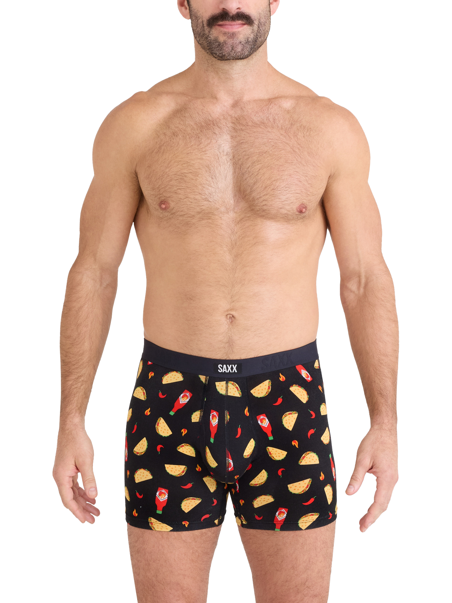 Product image 2 of 7, which shows SAXX Vibe Xtra Trunks, Pack of 2, Black Black, S