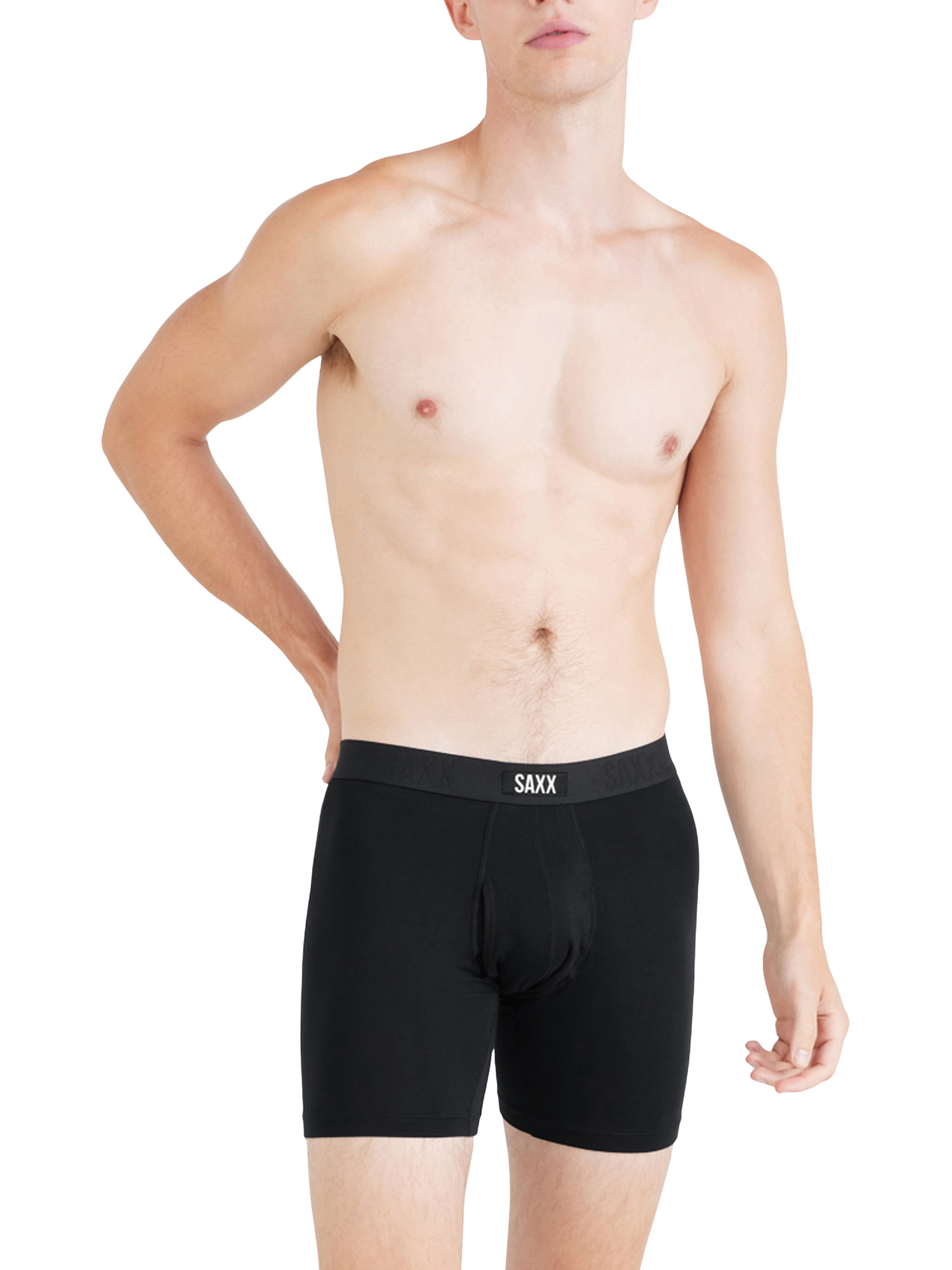 Product image 4 of 7, which shows SAXX Vibe Xtra Trunks, Pack of 2, Black Black, S