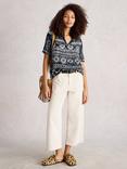 White Stuff Elisa Abstract Top, Navy