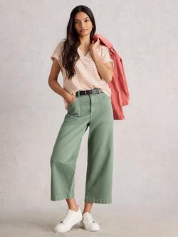 White Stuff Embroidered Stripe Top, Ivory/Multi, Ivory/Multi