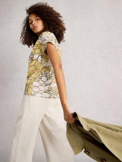 White Stuff Nelly Abstract T-Shirt, White/Multi - view 2, White/Multi