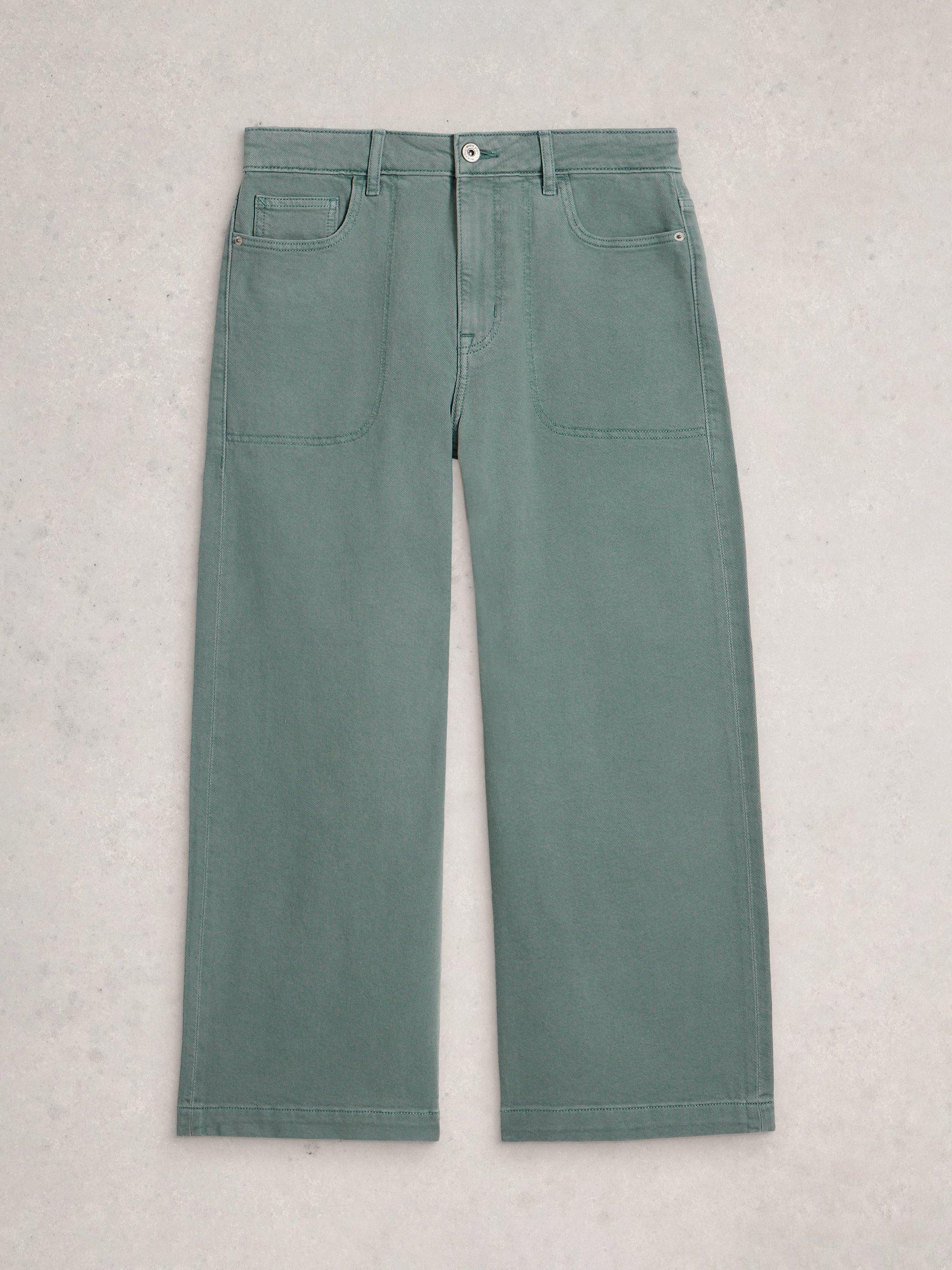 Product image 5 of 6, which shows White Stuff Tia Wide Leg Jeans, Mid Blue, 6S