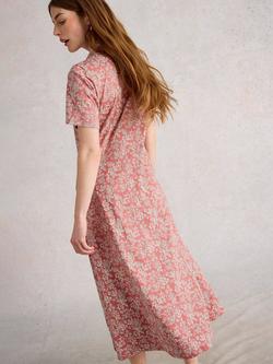 White Stuff Rua Floral Shirt Dress, Pink/Multi - view 2, Pink/Multi