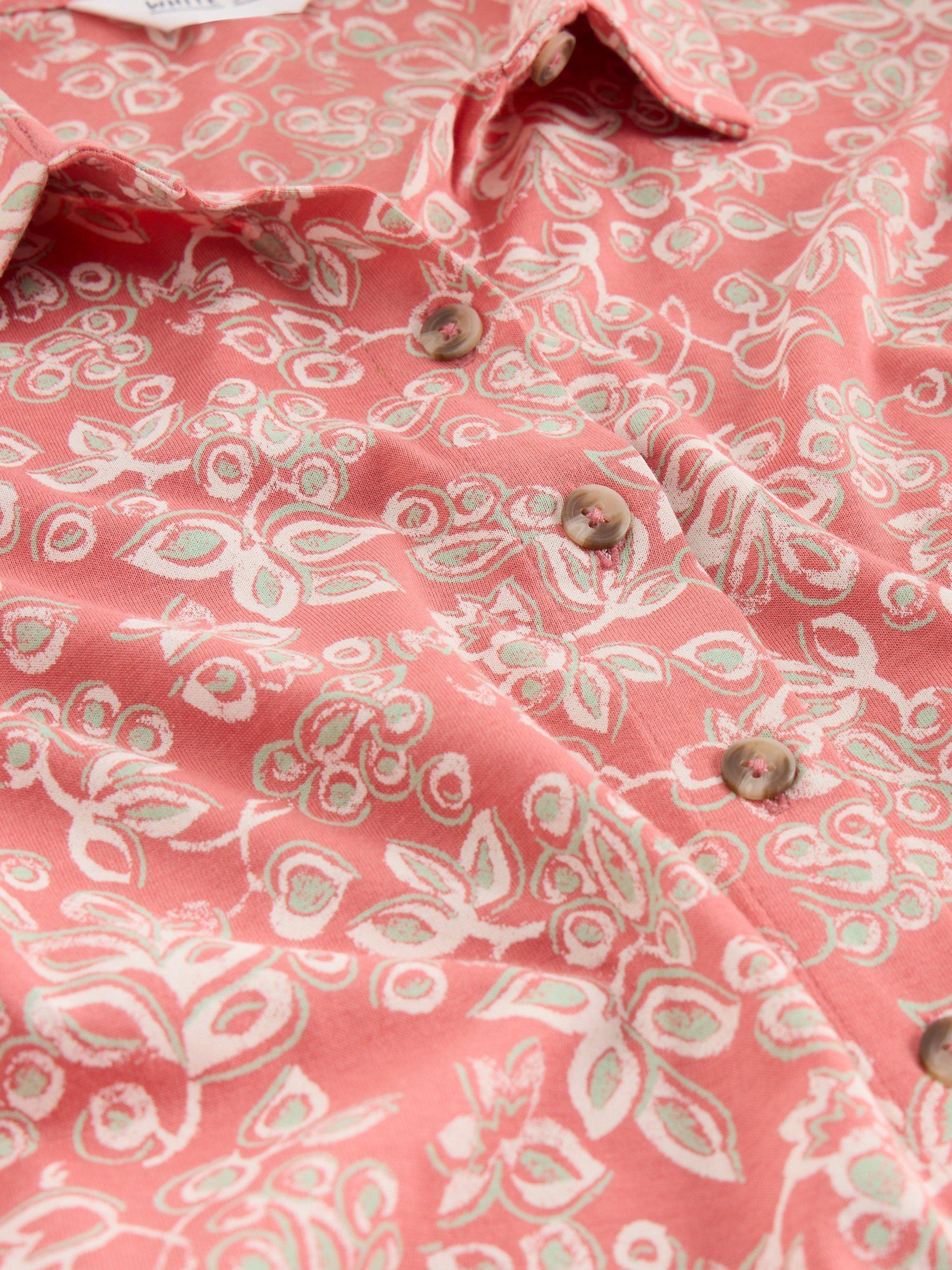 Product image 6 of 6, which shows White Stuff Rua Floral Shirt Dress, Pink/Multi, 6