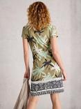 White Stuff Tallie Palm Print Jersey Dress, Green/Multi