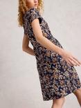 White Stuff Tallie Leaves Jersey Dress, Navy/Multi