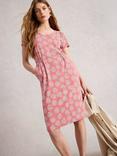 White Stuff Tallie Abstract Floral Jersey Dress, Pink/Multi