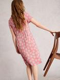 White Stuff Tallie Abstract Floral Jersey Dress, Pink/Multi