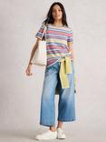 White Stuff Abbie Stripe T-Shirt, Blue/Multi