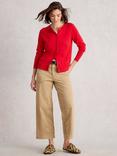 White Stuff Tia Organic Cotton Blend Striped Wide Leg Cropped Jeans