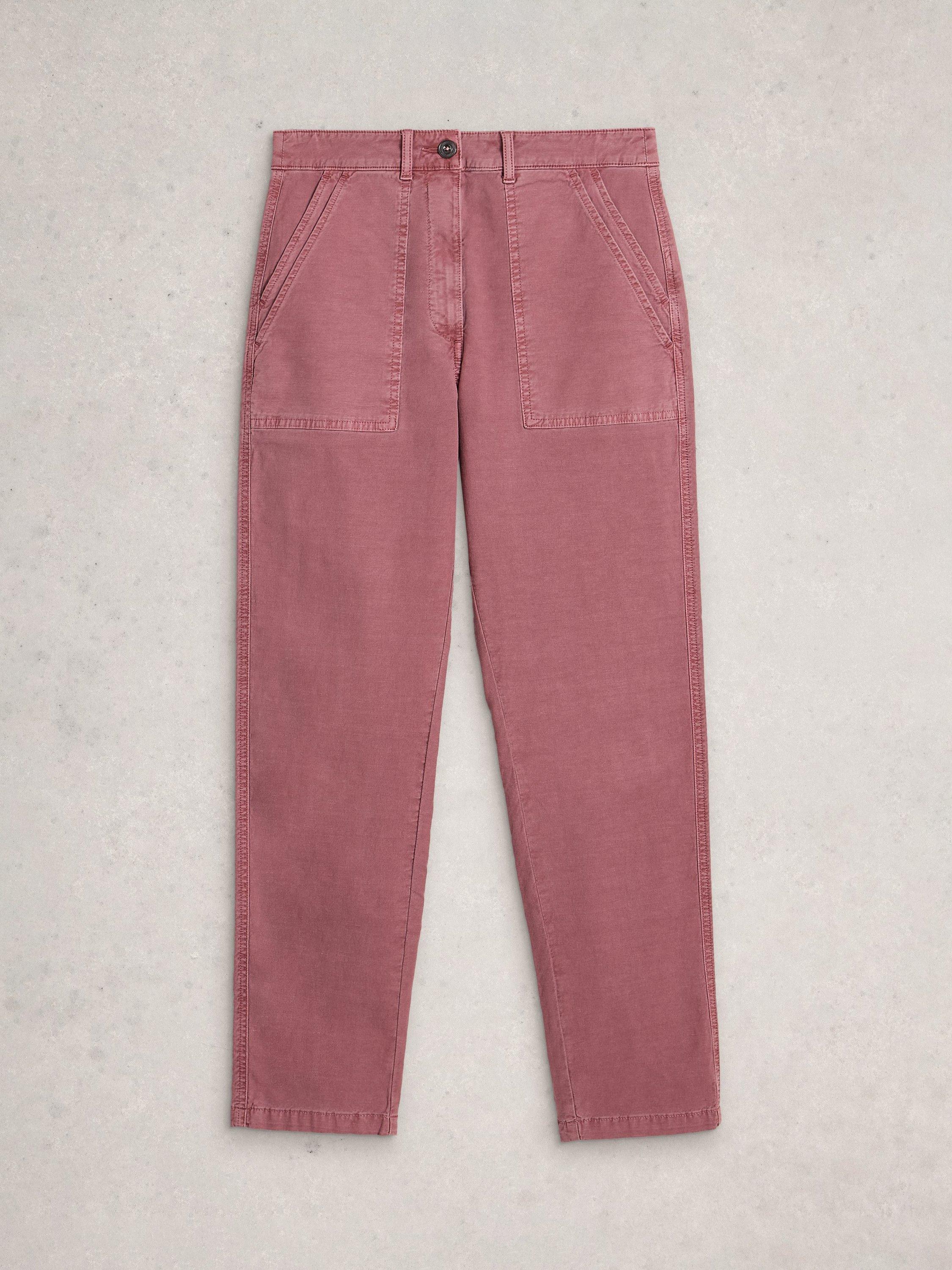 Product image 5 of 6, which shows White Stuff Twister Ankle Grazer Chinos, Pink, 6S