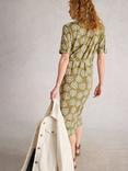 White Stuff Annie Floral Jersey Shirt Dress, Green/Multi