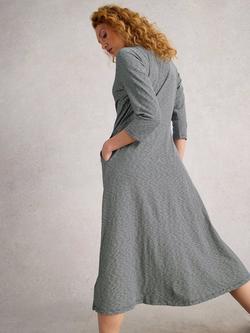 White Stuff Rua Stripe Shirt Dress, Navy/Multi - view 2, Navy/Multi