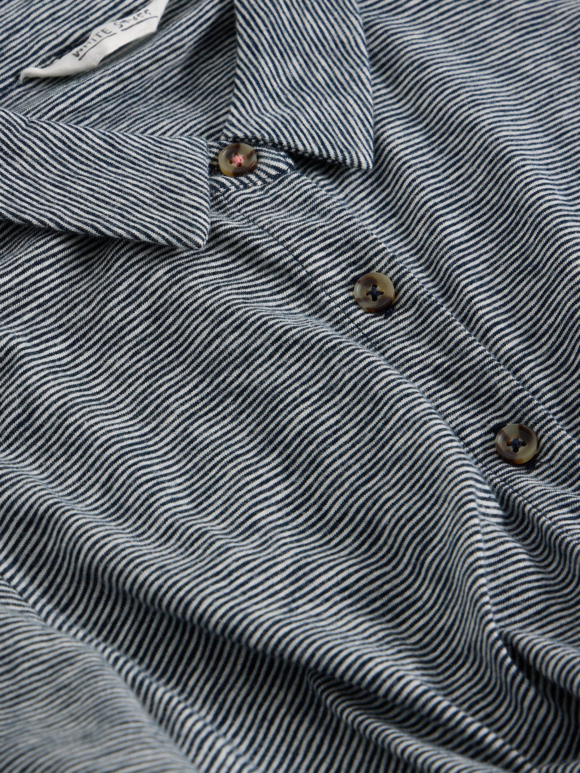 Product image 6 of 6, which shows White Stuff Rua Stripe Shirt Dress, Navy/Multi, 8