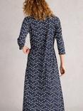 White Stuff Rua Abstract Shirt Dress, Navy/Multi