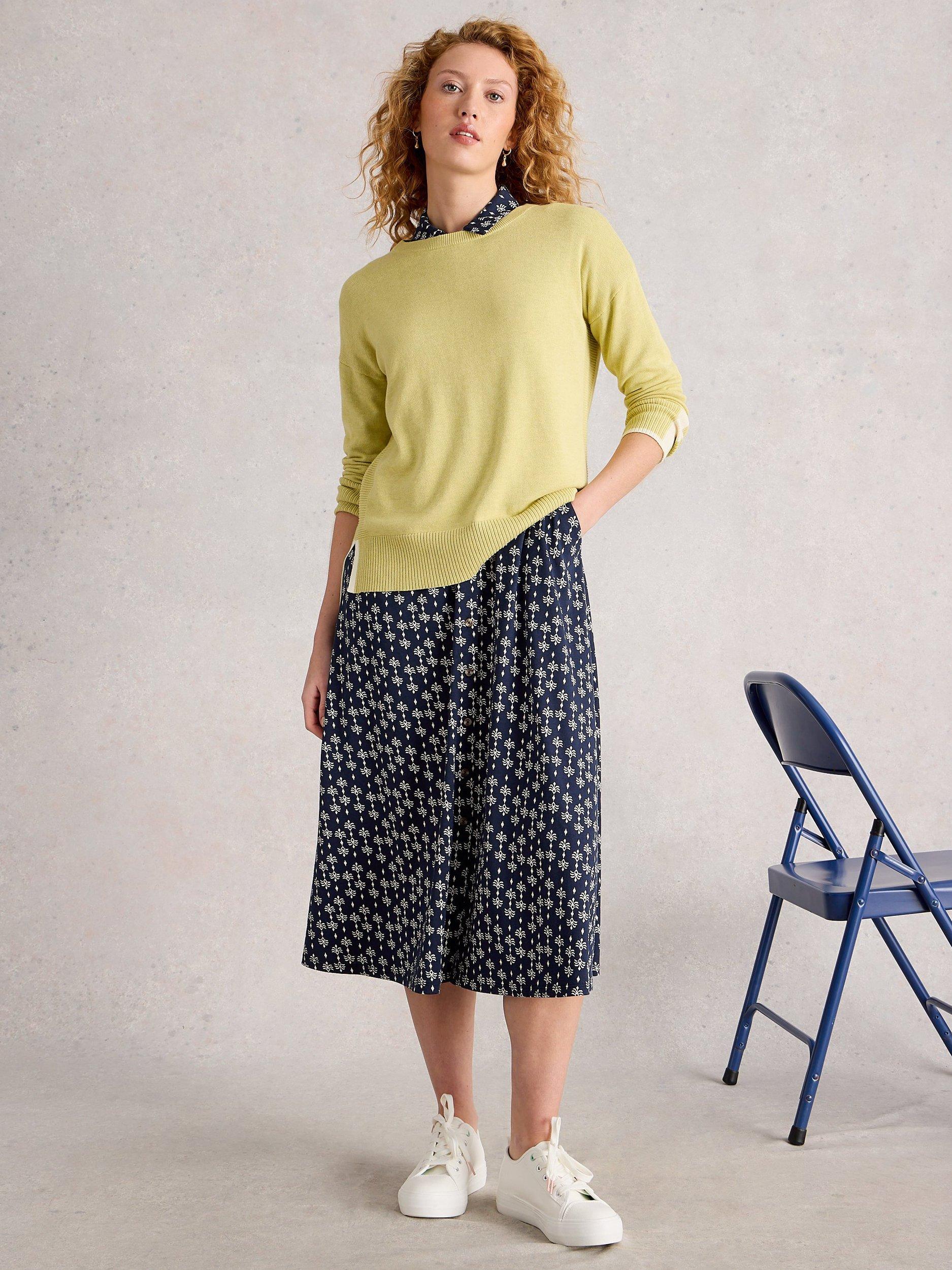 Product image 4 of 6, which shows White Stuff Rua Abstract Shirt Dress, Navy/Multi, 6