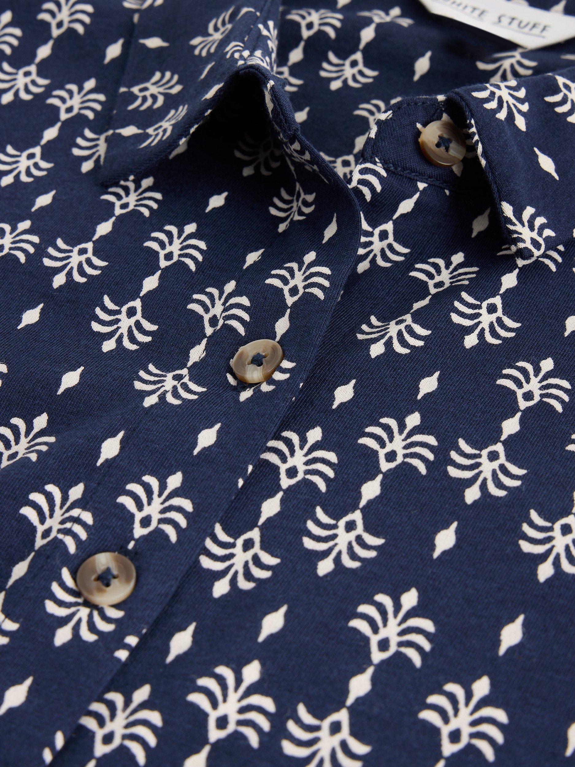 Product image 6 of 6, which shows White Stuff Rua Abstract Shirt Dress, Navy/Multi, 6