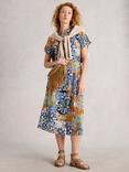 White Stuff Rua Floral Shirt Dress, Orange/Multi