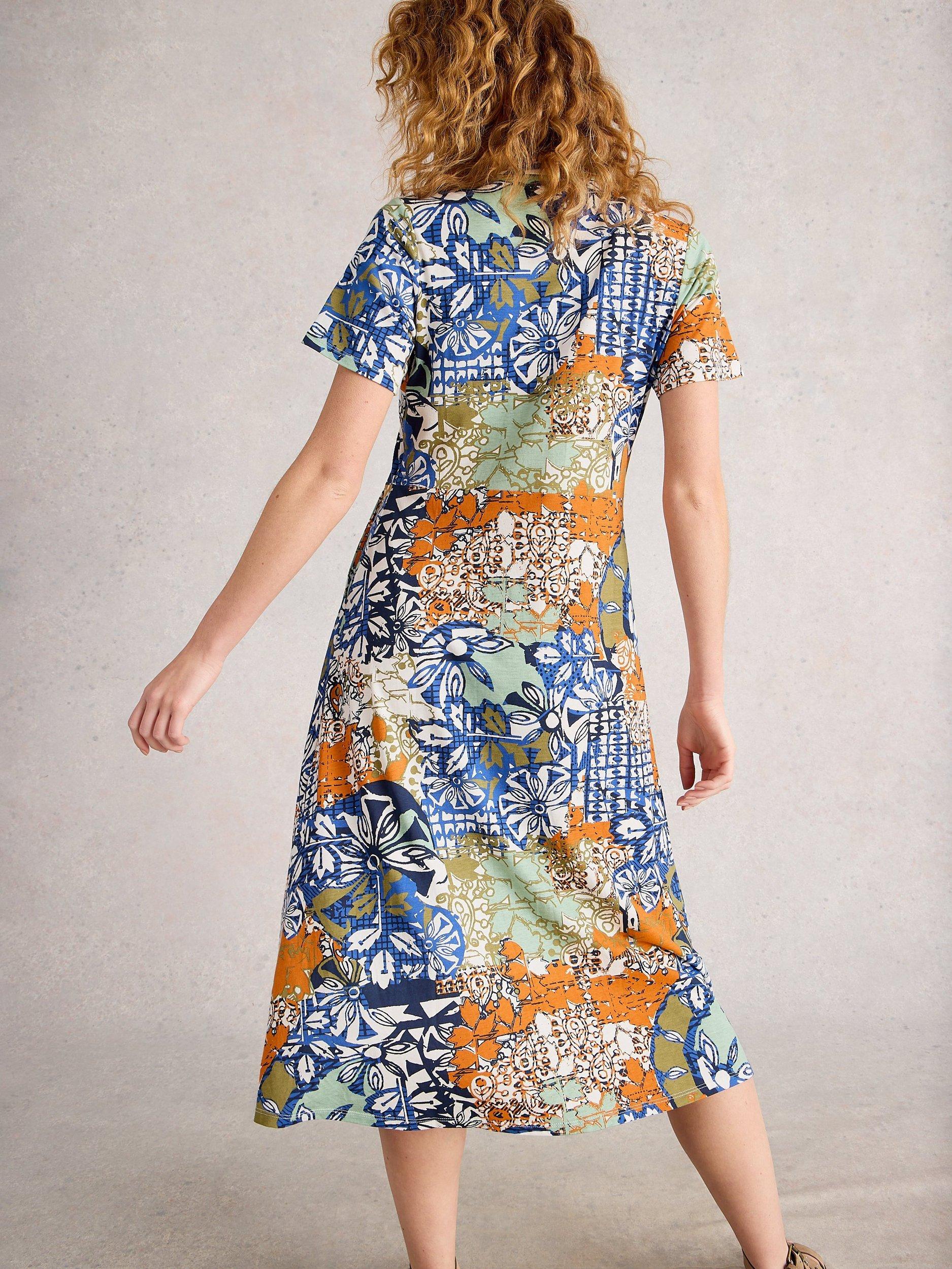 Product image 2 of 6, which shows White Stuff Rua Floral Shirt Dress, Orange/Multi, 6