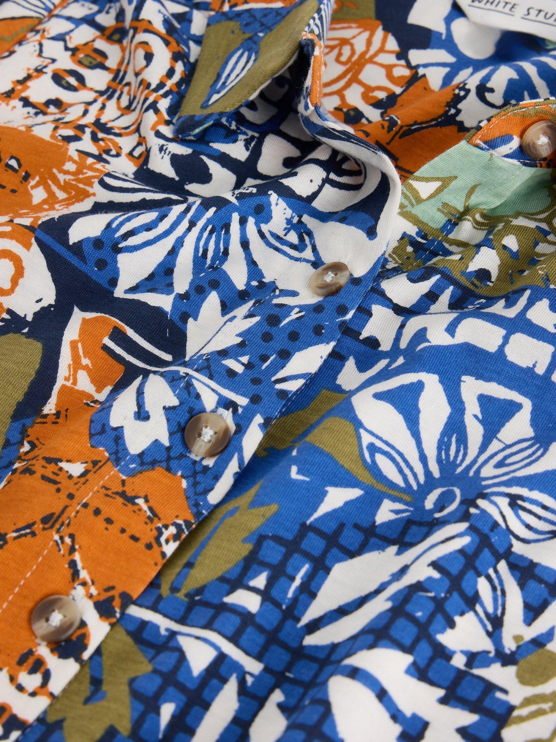 Product image 6 of 6, which shows White Stuff Rua Floral Shirt Dress, Orange/Multi, 6