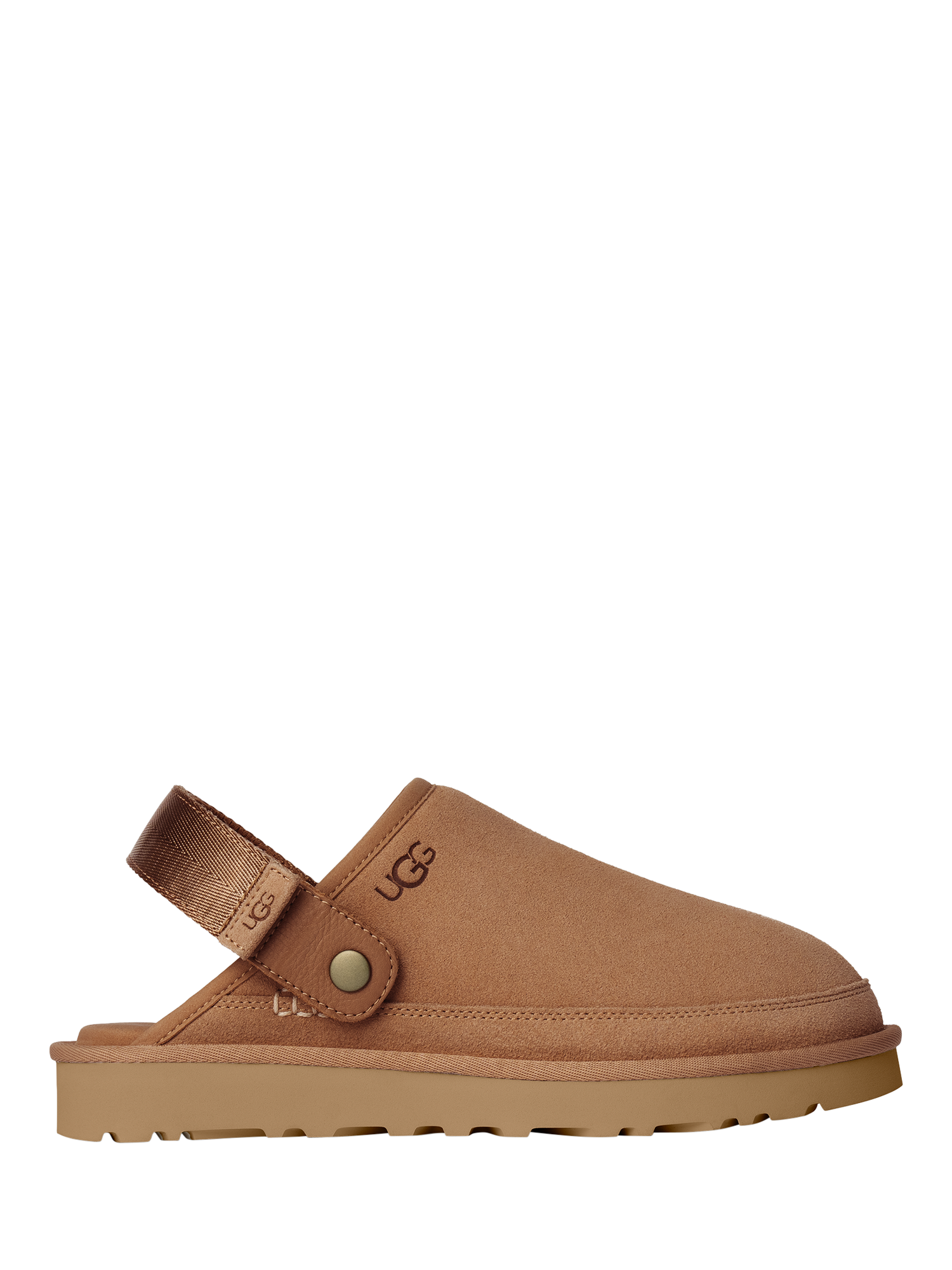 Product image 1 of 5, which shows UGG Golden Coast Suede Slippers, Chestnut, 7