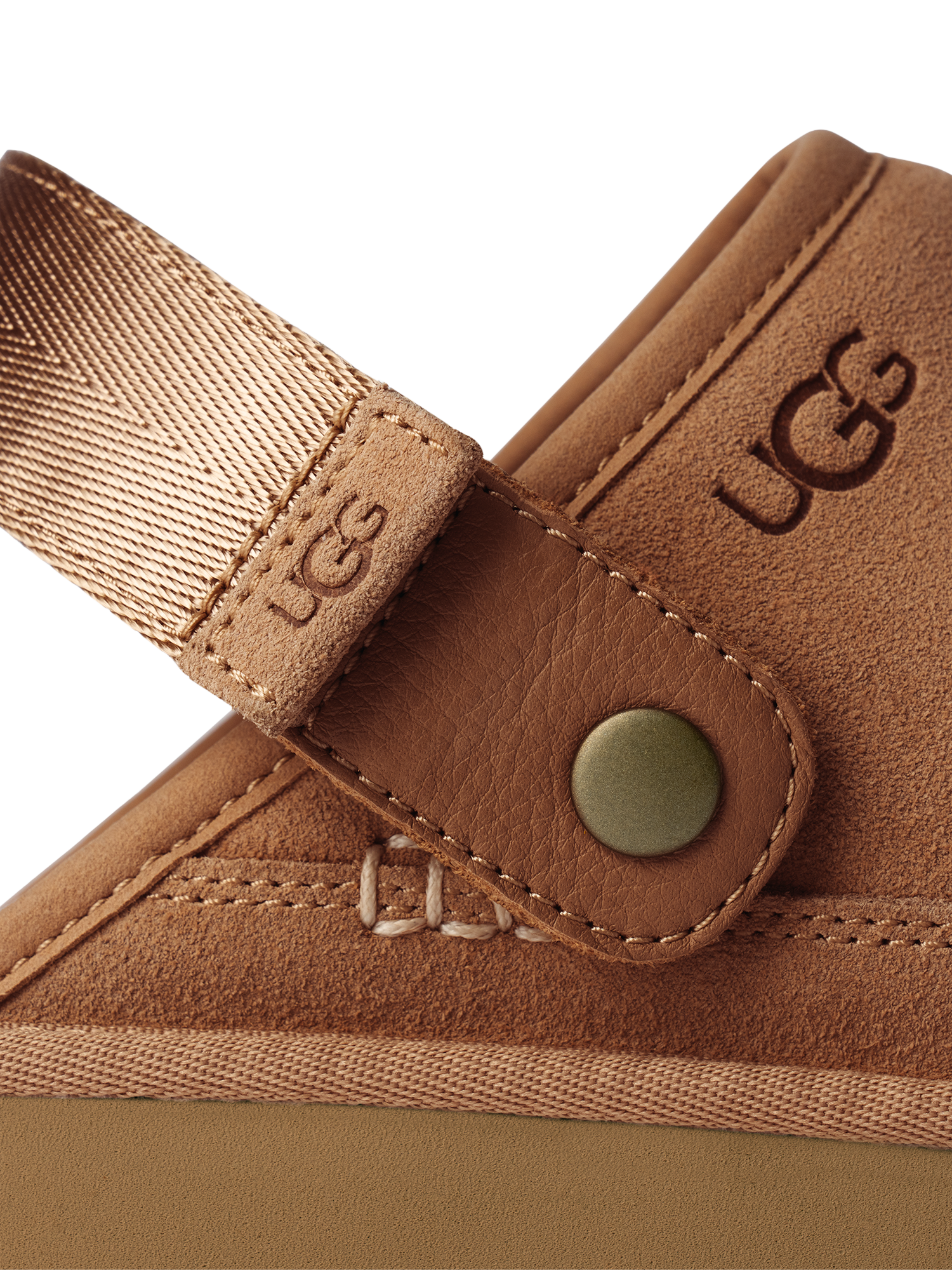Product image 3 of 5, which shows UGG Golden Coast Suede Slippers, Chestnut, 7