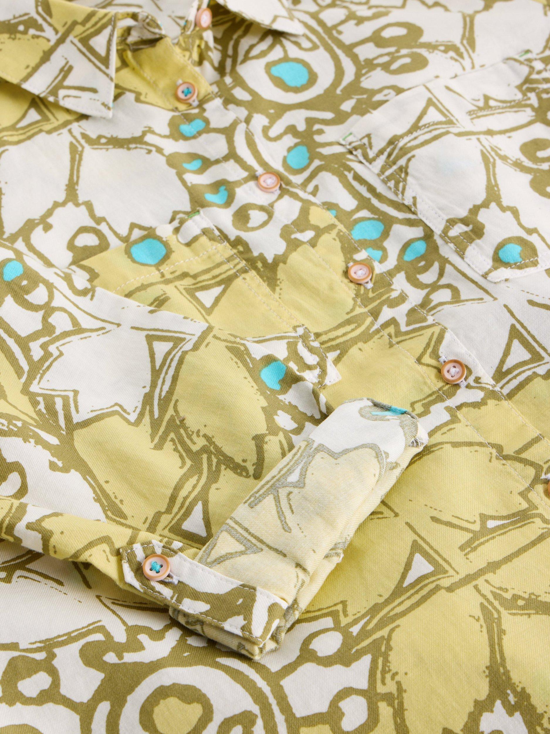 Product image 6 of 6, which shows White Stuff Sophie Abstract Shirt, Yellow/Multi, 6