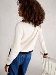 White Stuff Charlotte Colour Block Cardigan, Natural/Multi