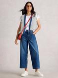 White Stuff Kylie Stripe Stitch Cardigan, Blue/Multi