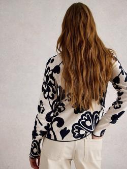 White Stuff Lulu Floral Long Sleeve Cardigan, Multi - view 2, Multi