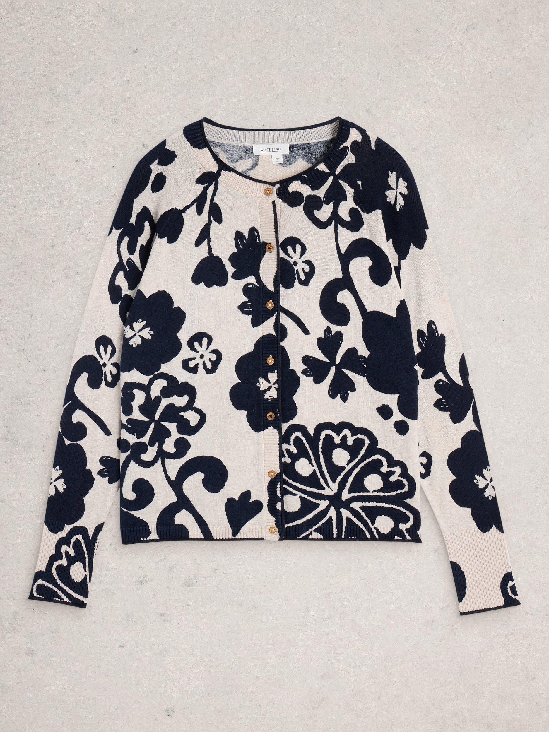 Product image 5 of 6, which shows White Stuff Lulu Floral Long Sleeve Cardigan, Multi, 6