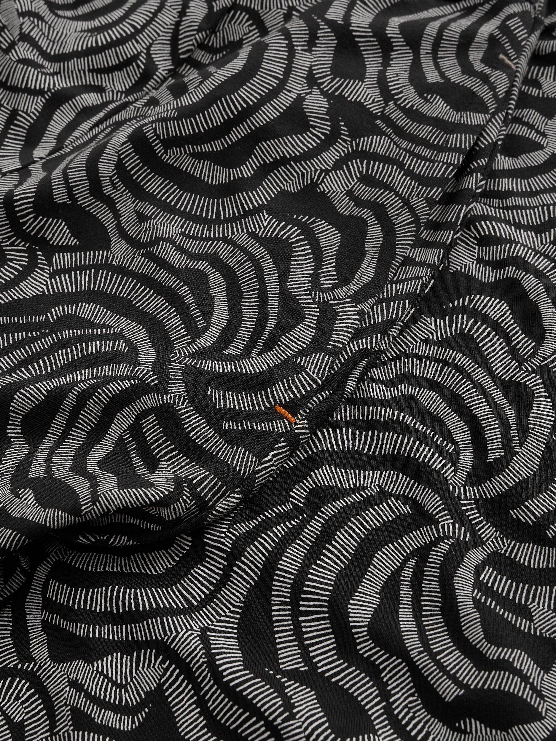Product image 6 of 6, which shows White Stuff Madeline Swirl Jersey Midi Dress, Black/Ivory, 6