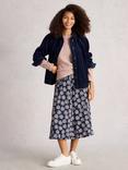 White Stuff Megan Abstract Floral Jersey Dress, Navy