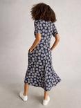 White Stuff Megan Abstract Floral Jersey Dress, Navy