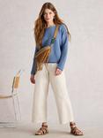 White Stuff Jana Ribbed Stripe Jumper, Blue