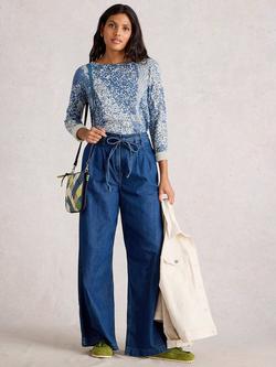 White Stuff Olive Mixed Floral Jumper, Blue/Multi, Blue/Multi