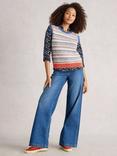 White Stuff Tara Organic Cotton Striped Sleeveless Jumper