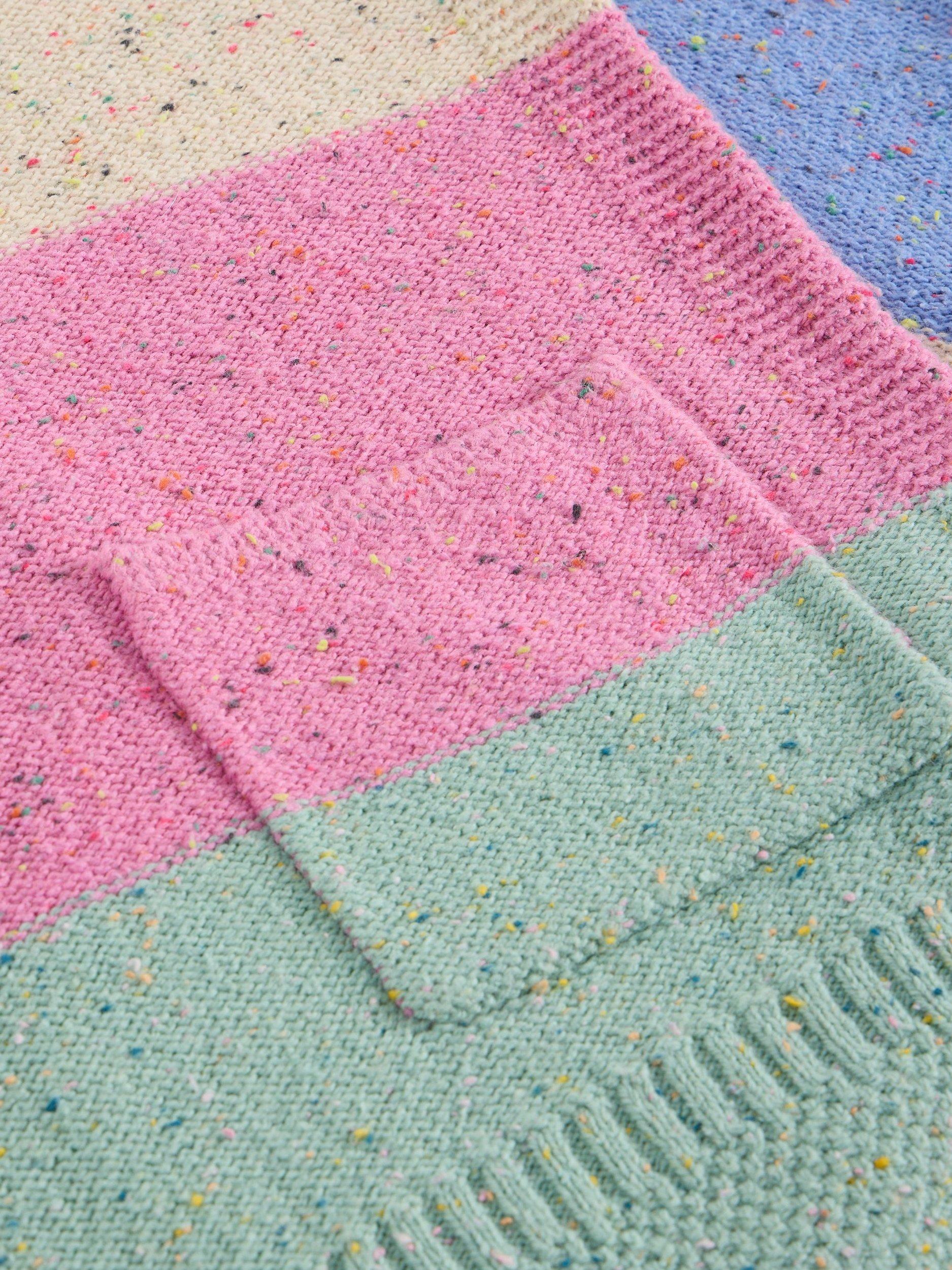 Product image 6 of 6, which shows White Stuff Victoria Block Stripe Jumper, Natural/Multi, 6