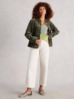 White Stuff Carrie Corduroy Shacket, Dus Green
