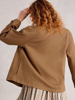 White Stuff Eden Organic Cotton Denim Jacket - view 2, Dark Natural