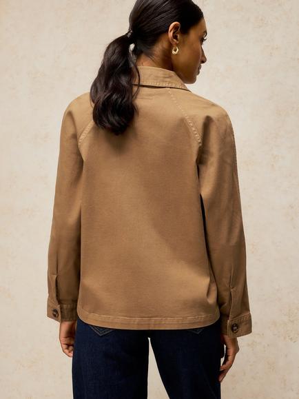 White Stuff Eden Organic Cotton Denim Jacket - view 2, Dark Natural